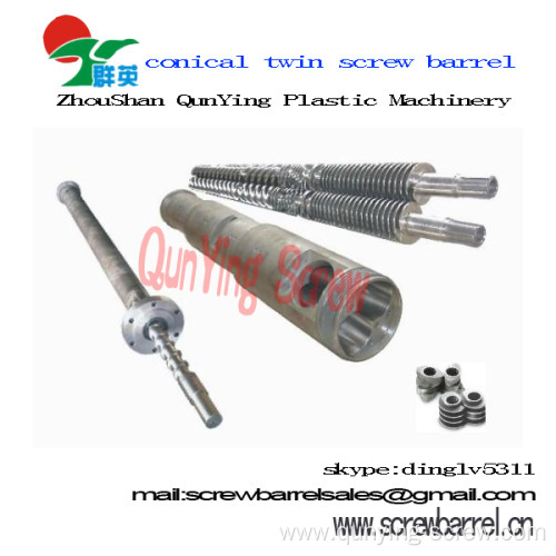 Professional Qunying High Quality Conical Twin Screw Barrel Hot Sale 